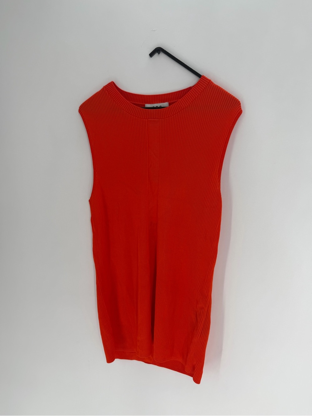 Cos Ribbed Knit Tank Top In Orange Red - Picture 3 of 7